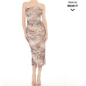 BUNDLE AND SAVE Sleeveless mesh midi dress